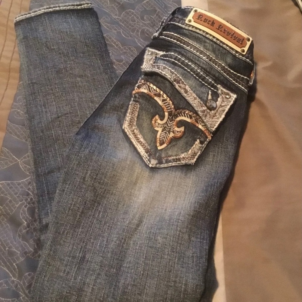 Rock revival skinny jeans 28